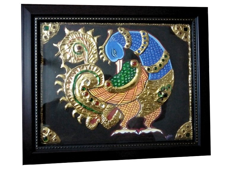 Annapakshi The Mythical Bird Tanjore Art for Home Decor